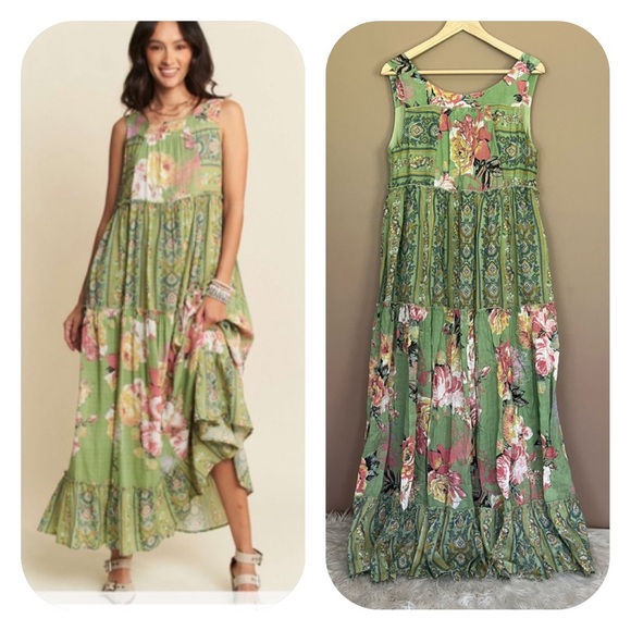 DAVI & DANI Dresses & Skirts - {Davi & Dani} Sleeveless Mixed Floral Boho Maxi Dress - Womens Medium - NWT